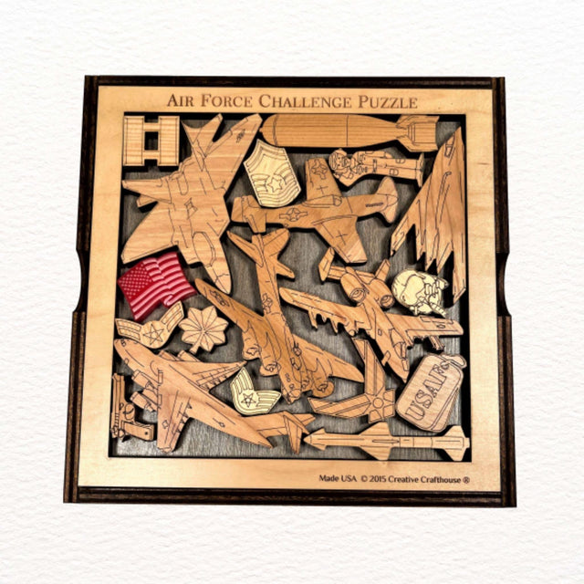 US Air Force Wood Puzzle | Personalizable Promotion Gift for Naval Officers - Creative Crafthouse
