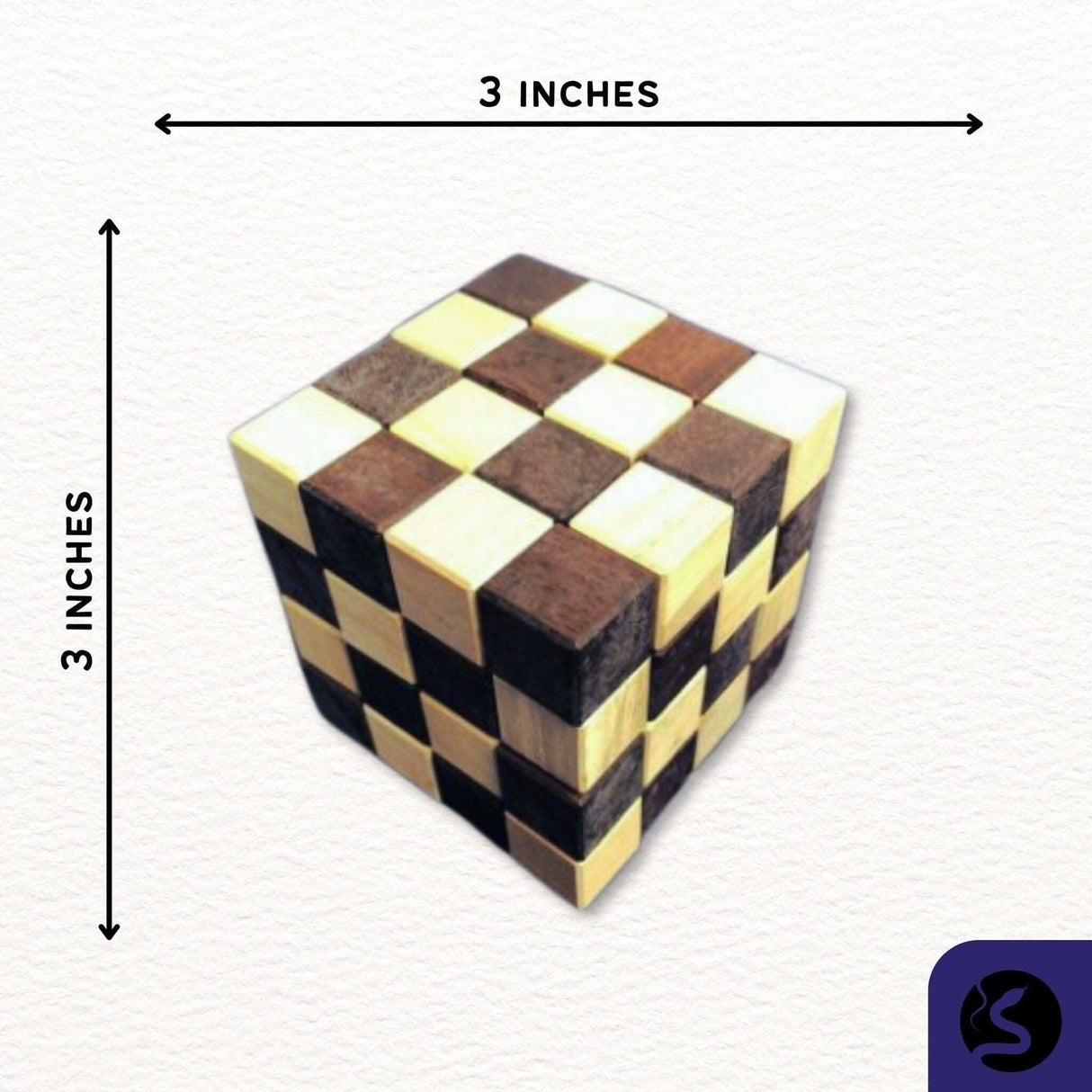 Very Hard Puzzle for Adults - The King Snake 4x4x4 - Turn the Snake Back into a Cube - Stocking Stuffer - Creative Crafthouse