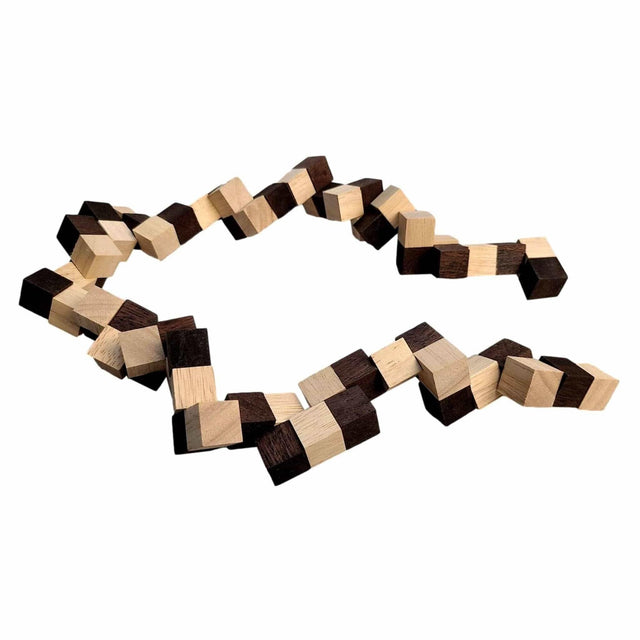 Very Hard Puzzle for Adults - The King Snake 4x4x4 - Turn the Snake Back into a Cube - Stocking Stuffer - Creative Crafthouse