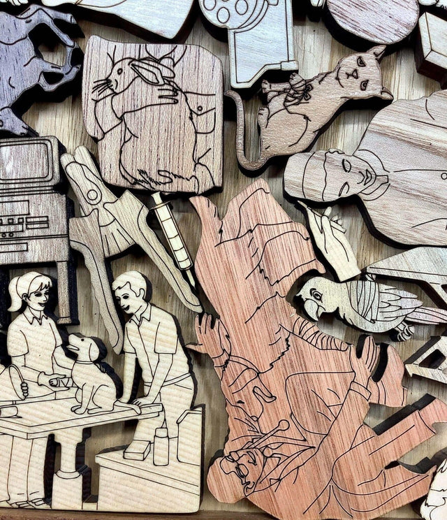 Veterinarian Puzzle Gift - artistic and challenging - can be personalized - Creative Crafthouse