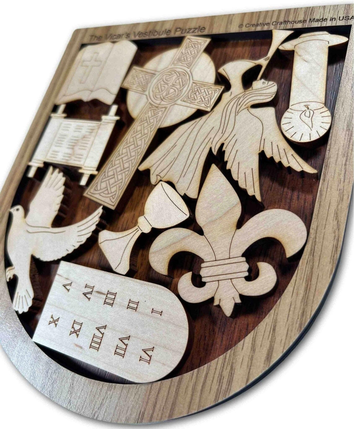Vicars Wood Religous Puzzle - Beautiful Wood Puzzle - Uniqe Gift Made in Florida - Creative Crafthouse