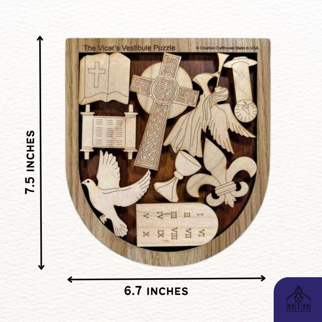 Vicars Wood Religous Puzzle - Beautiful Wood Puzzle - Uniqe Gift Made in Florida - Creative Crafthouse