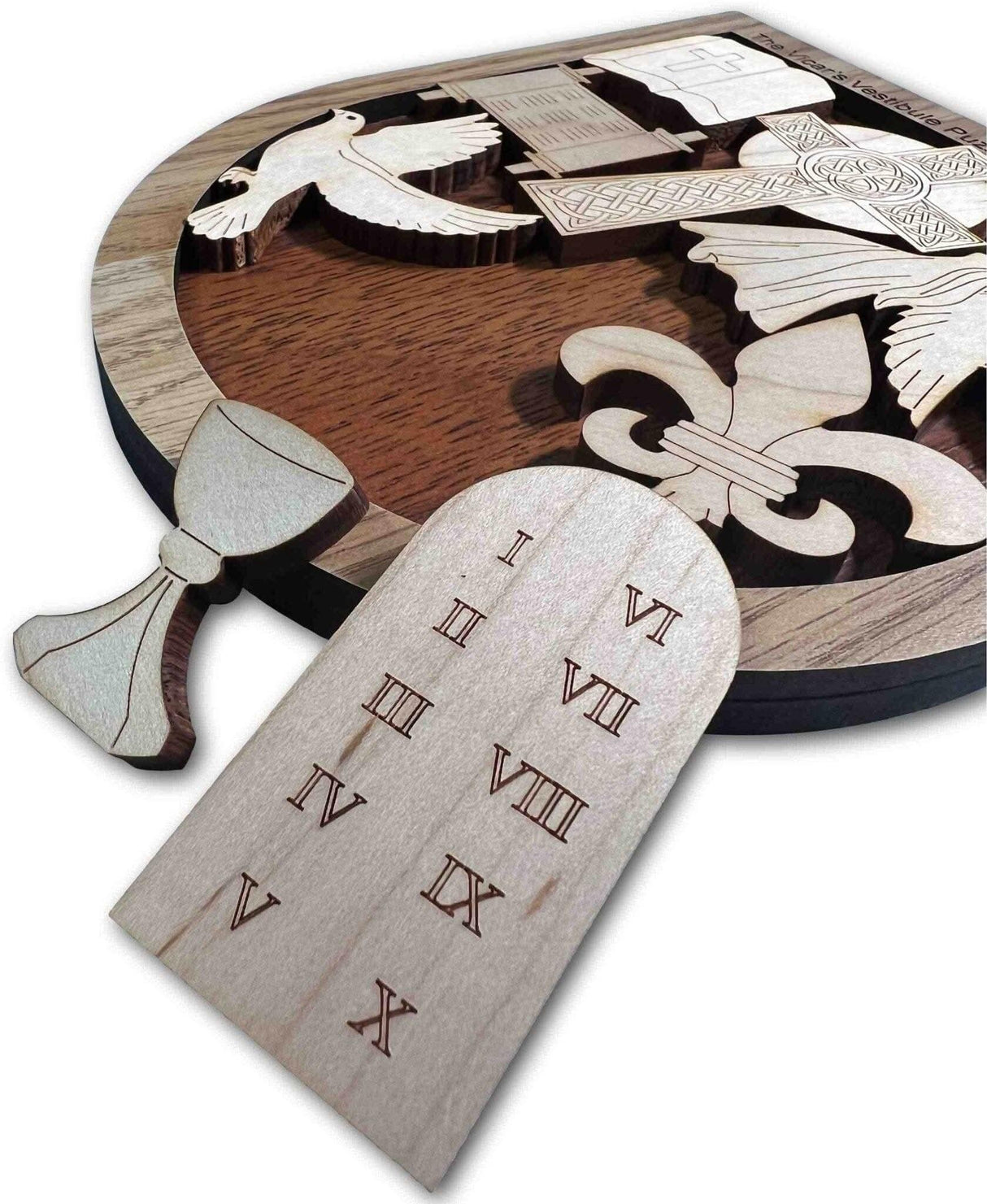 Vicars Wood Religous Puzzle - Beautiful Wood Puzzle - Uniqe Gift Made in Florida - Creative Crafthouse