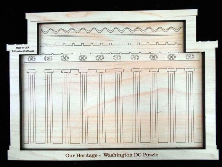Washington DC Puzzle - artistic and challenging - can be personalized - Creative Crafthouse