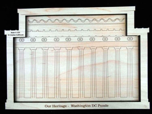 Washington DC Puzzle - artistic and challenging - can be personalized - Creative Crafthouse
