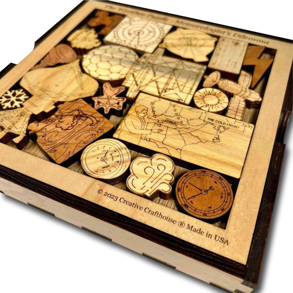 Weather Puzzle - Meteorologist's Dilemma - artistic and challenging - can be personalized - Creative Crafthouse