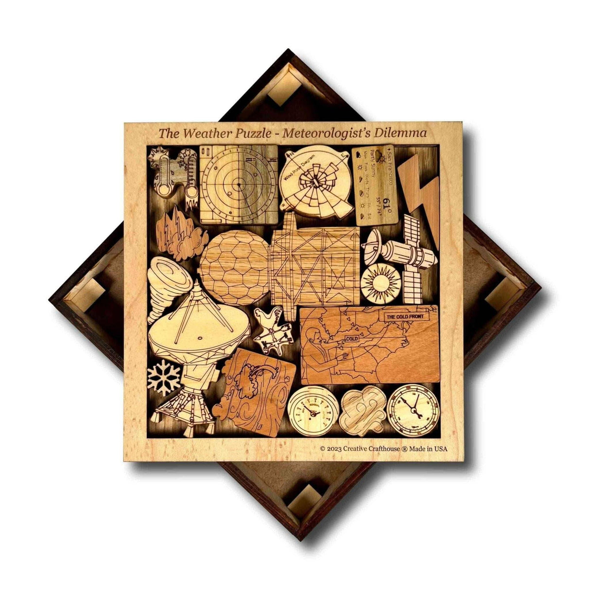 Weather Puzzle - Meteorologist's Dilemma - artistic and challenging - can be personalized - Creative Crafthouse