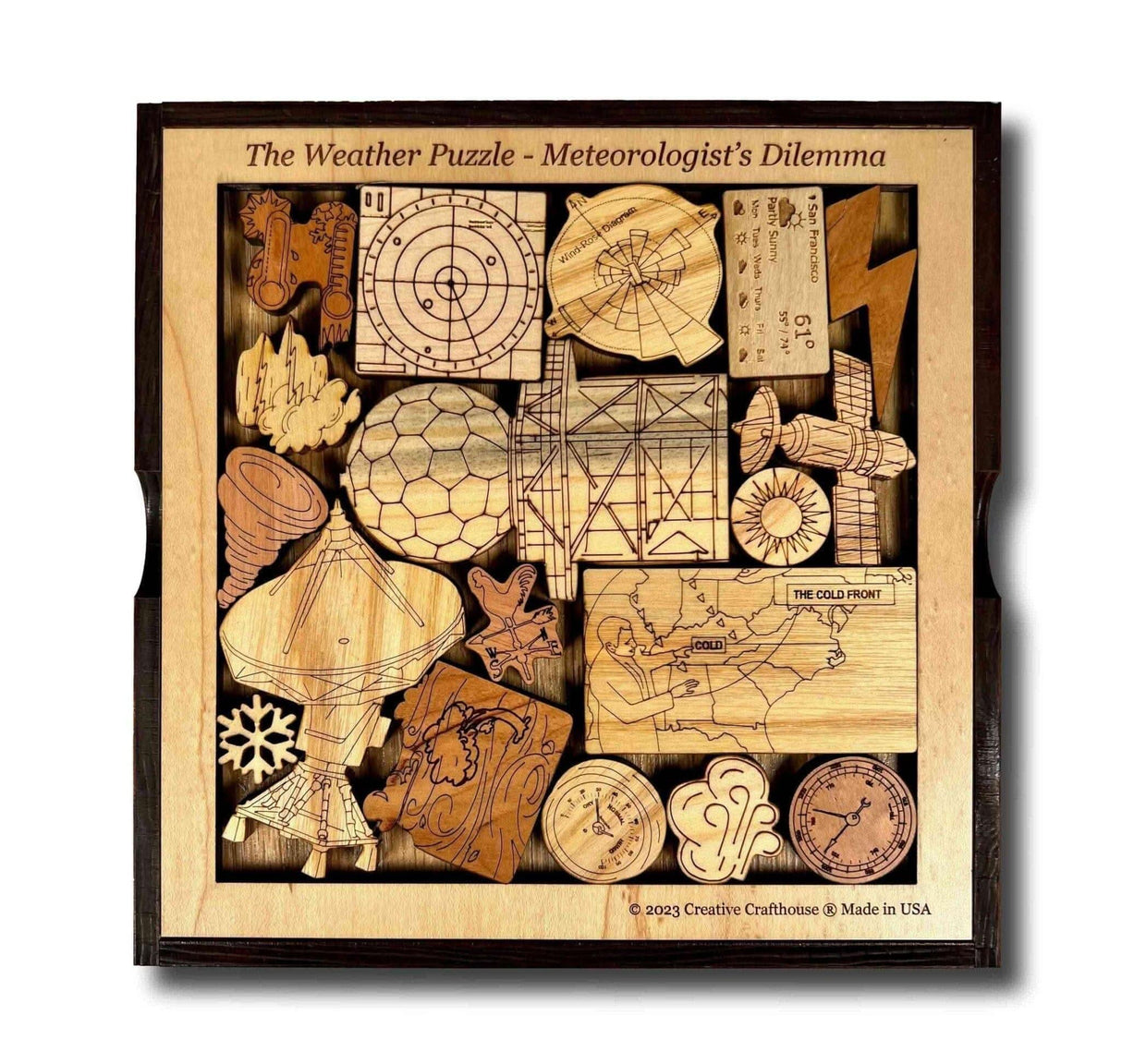 Weather Puzzle - Meteorologist's Dilemma - artistic and challenging - can be personalized - Creative Crafthouse