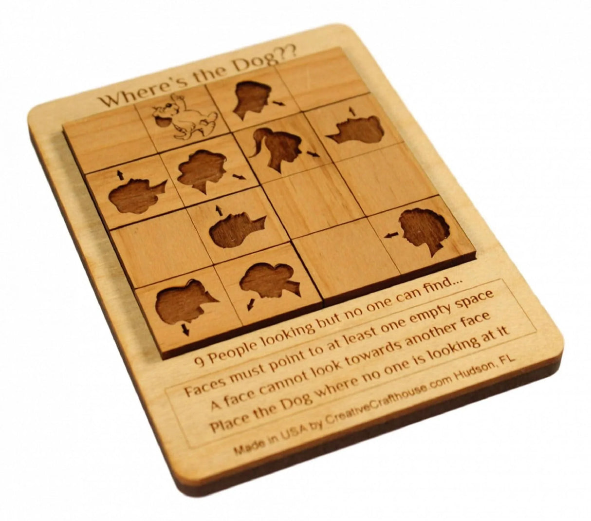 Where's the Dog? Wooden brain teaser Puzzle - Creative Crafthouse