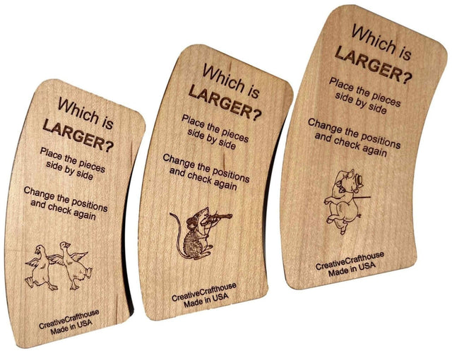 Which is Larger - Illusion Brain Teaser Puzzle - PREMIUM Model - Creative Crafthouse