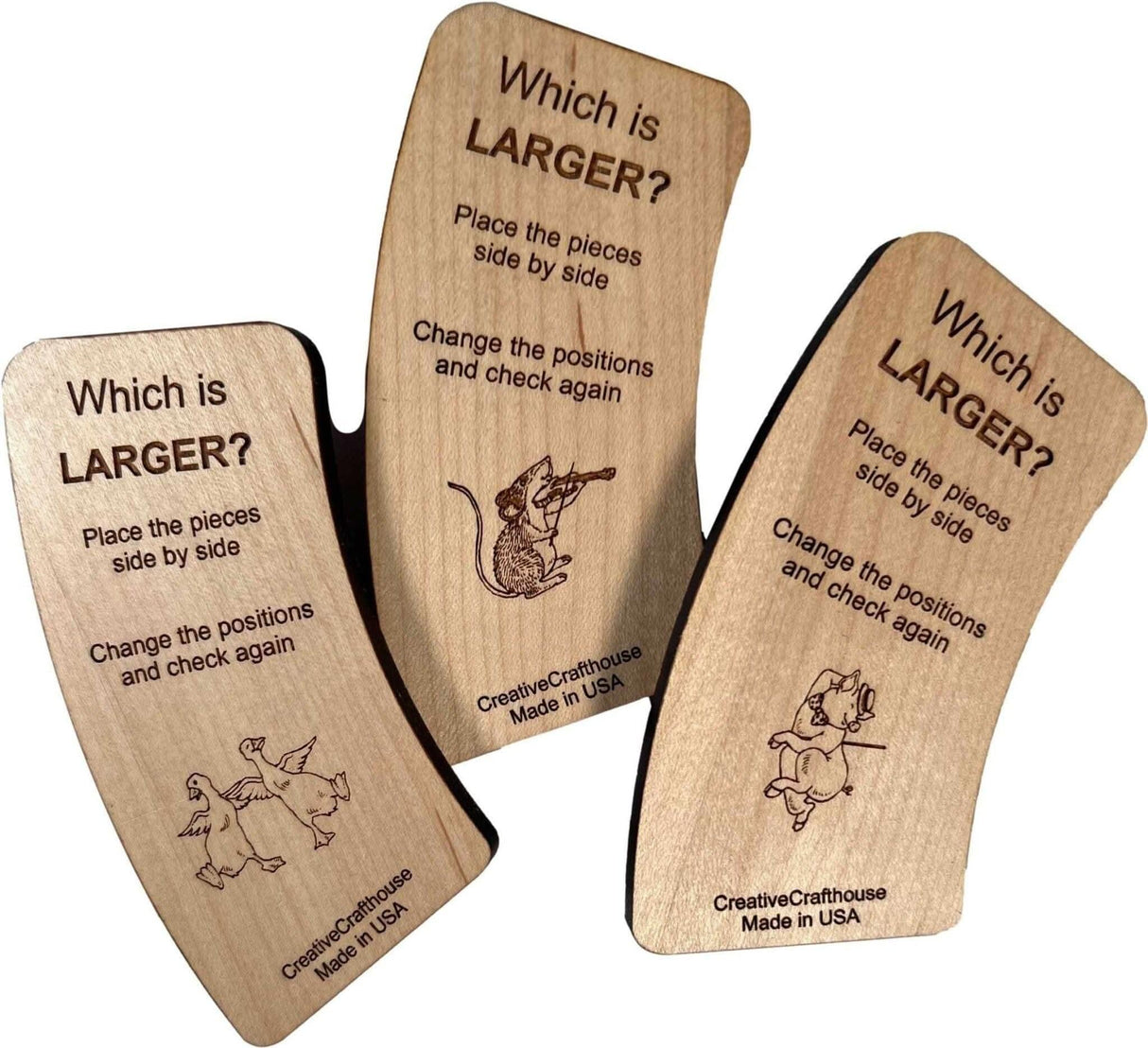 Which is Larger - Illusion Brain Teaser Puzzle - PREMIUM Model - Creative Crafthouse