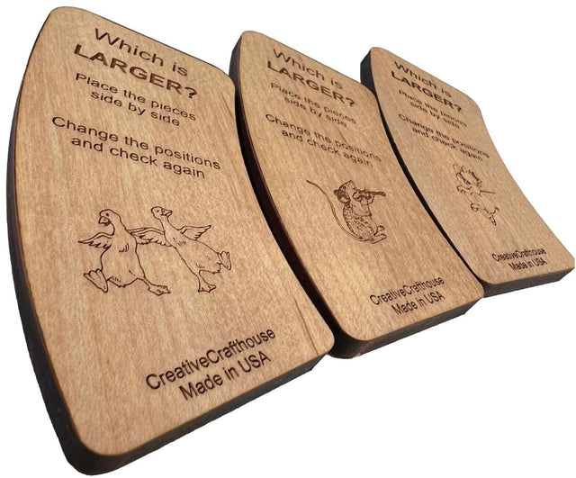 Which is Larger - Illusion Brain Teaser Puzzle - PREMIUM Model - Creative Crafthouse