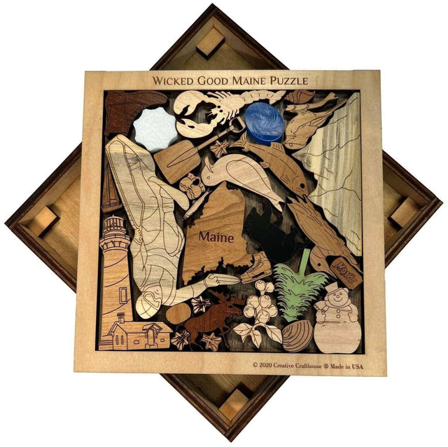 Wicked Good Maine Puzzle - artistic and challenging - can be personalized - Creative Crafthouse