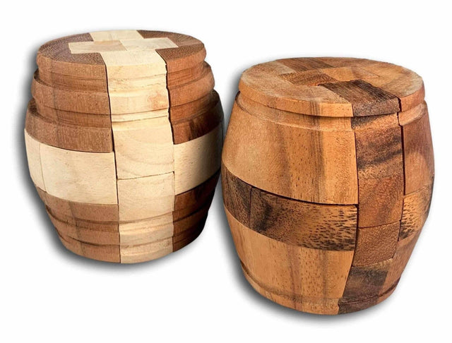 Wine Barrel Puzzle | Puzzle Gifts Under 20 Dollars | Wooden Brain Teaser - Creative Crafthouse
