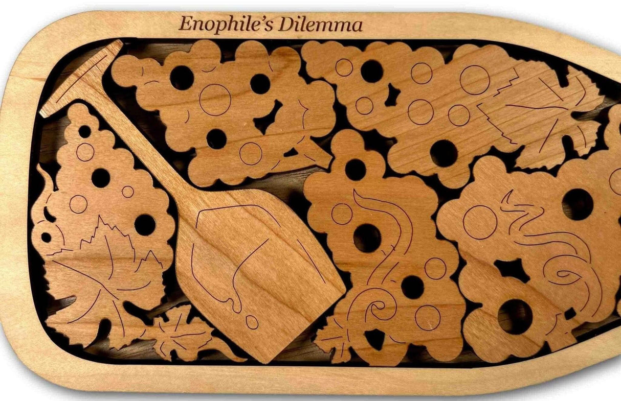 Wine Gift for Mom | Enophile's Challenge The Bottle of Fine Wine Wood Puzzle | Kitchen Decor - Creative Crafthouse