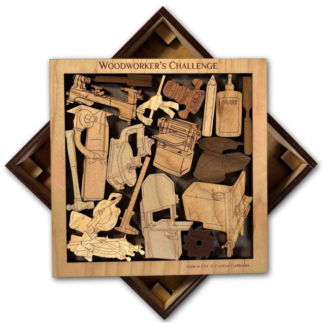 Woodworkers Challenge Puzzle - artistic and challenging - can be personalized - Creative Crafthouse