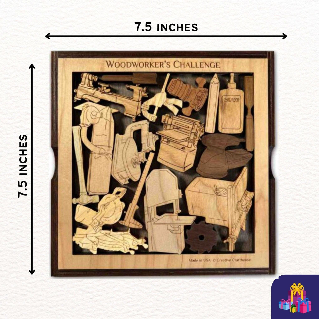 Woodworkers Challenge Puzzle - artistic and challenging - can be personalized - Creative Crafthouse