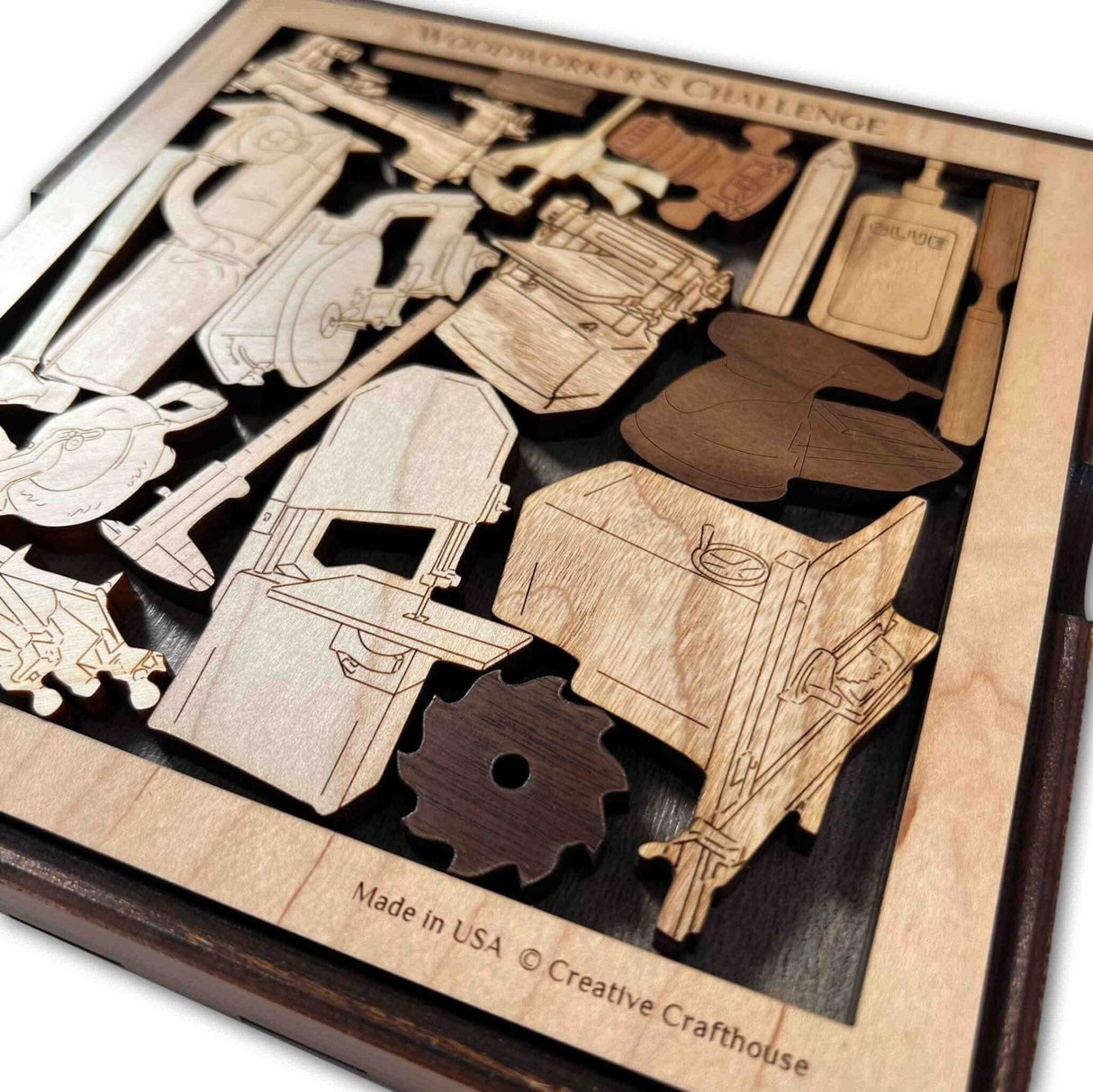 Woodworkers Challenge Puzzle - artistic and challenging - can be personalized - Creative Crafthouse
