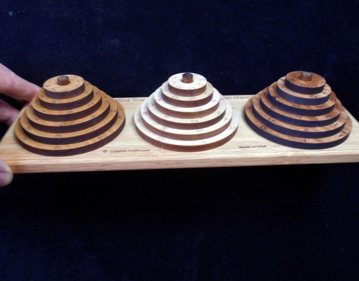 Word Towers & Towers of Hanoi - 6 challenging brain teaser puzzles to solve - Creative Crafthouse