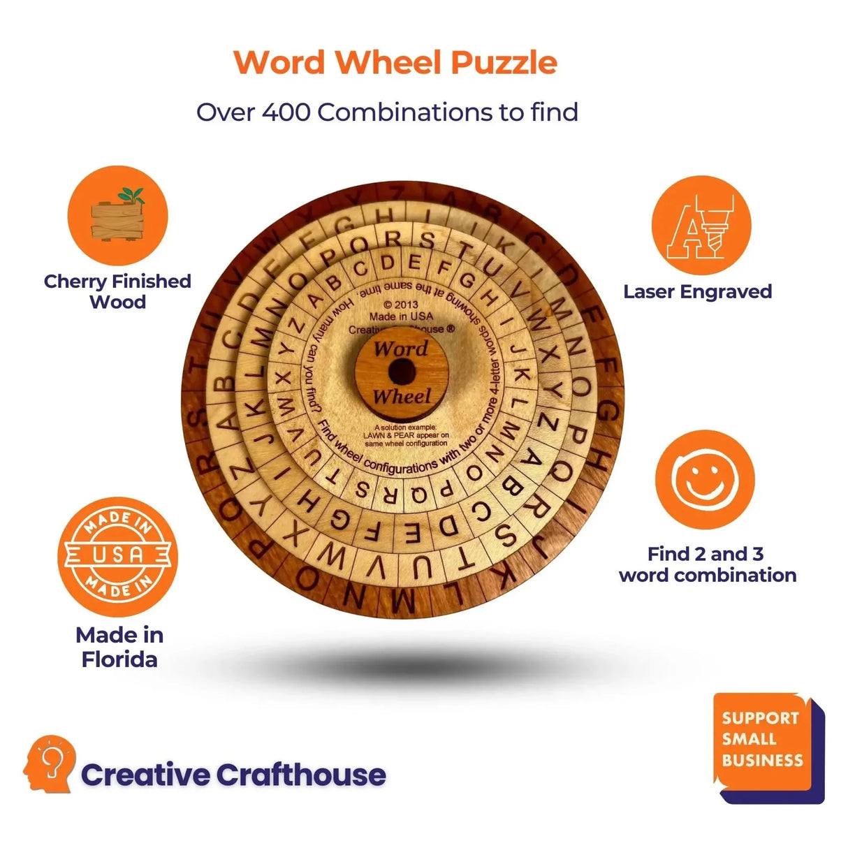 Word Wheel Puzzle | Word Search Style Brain Teaser - Creative Crafthouse