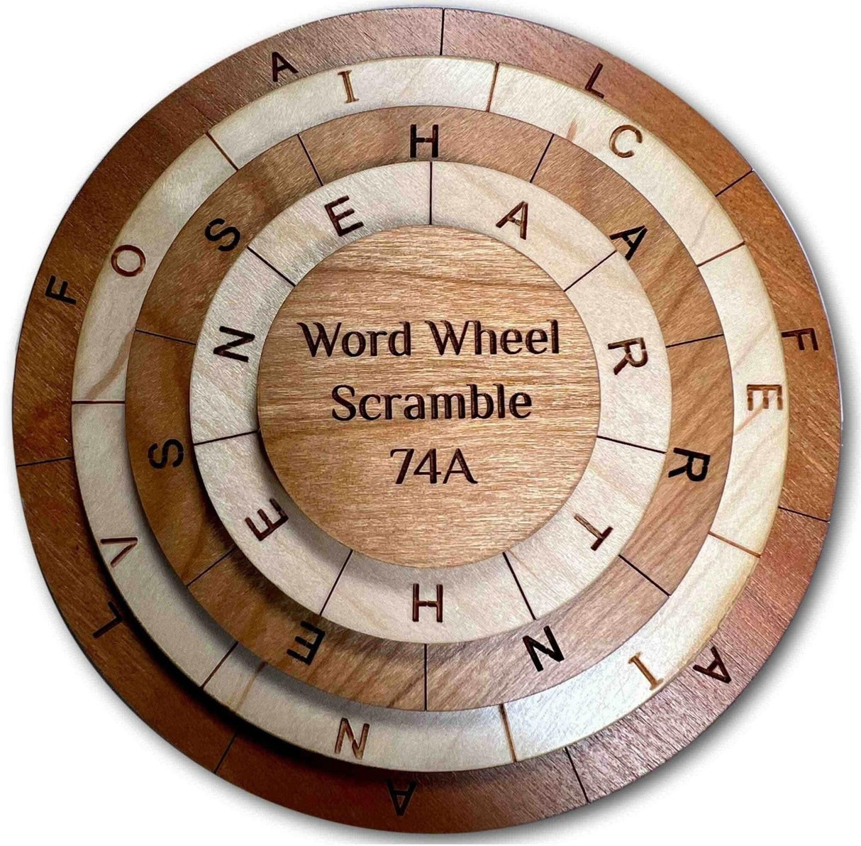 Word Wheel Scramble 74A - Word Search Puzzle - Wooden Puzzle Word Search Challenges - Creative Crafthouse