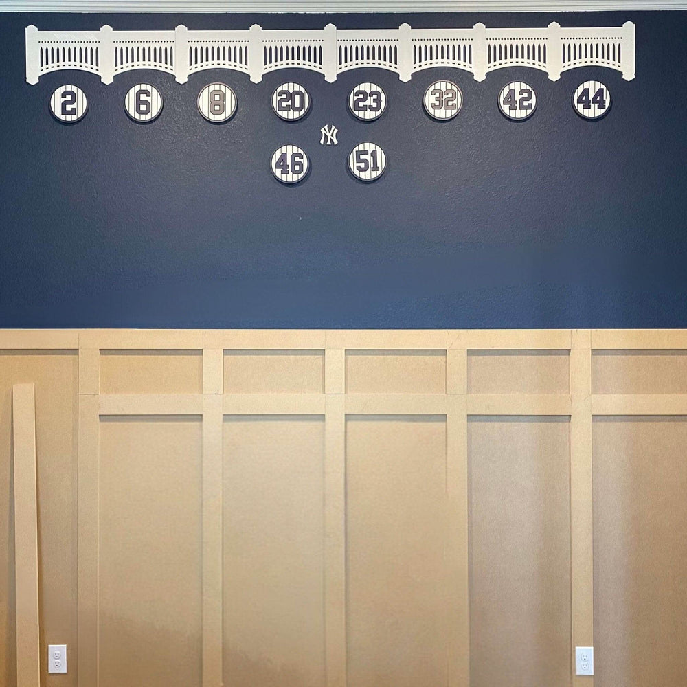 Yankee Stadium White Acrylic Facade 72 inch long x 7 inch height - 1/4 inch - Imagine This in Your Man Cave or Sports Room - Creative Crafthouse