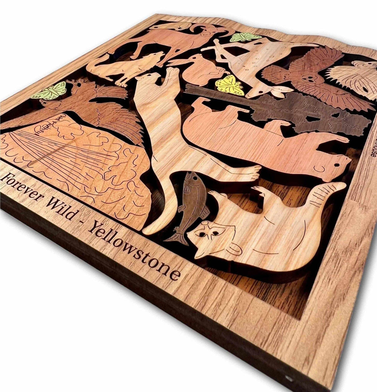 Yellowstone Park Puzzle - Forever Wild - artistic and challenging - can be personalized - Creative Crafthouse