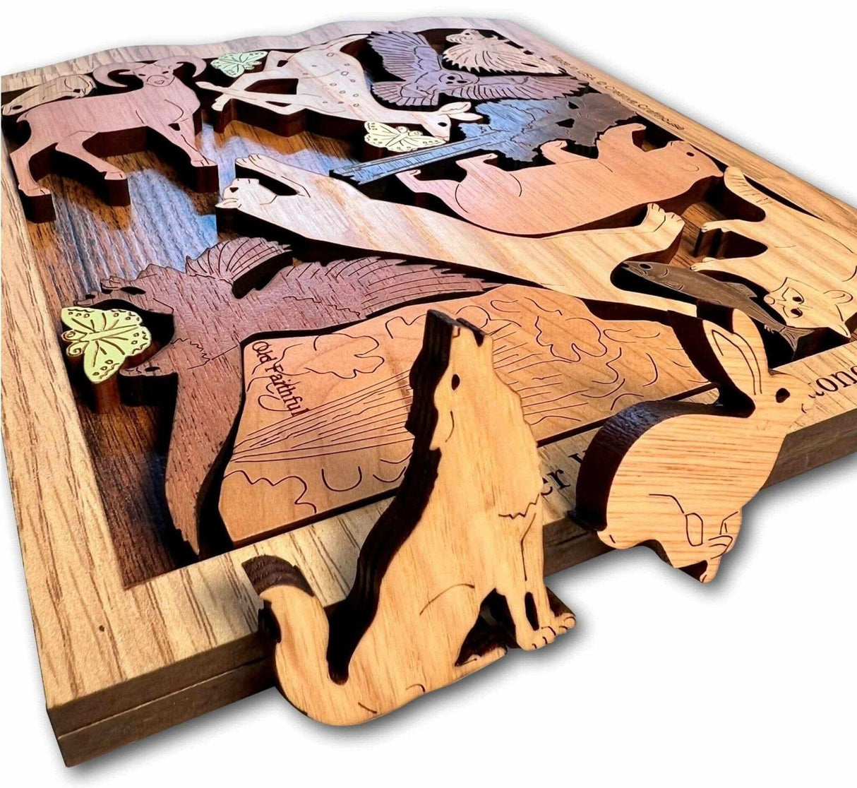 Yellowstone Park Puzzle - Forever Wild - artistic and challenging - can be personalized - Creative Crafthouse