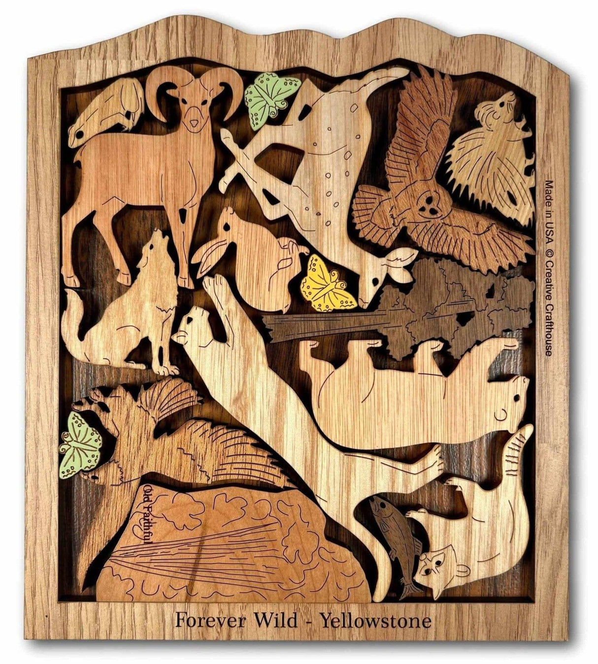 Yellowstone Park Puzzle - Forever Wild - artistic and challenging - can be personalized - Creative Crafthouse