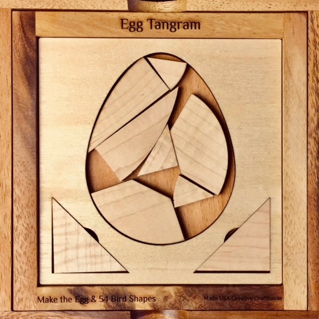 Heart Tangram 9 pc all hardwood with cover 