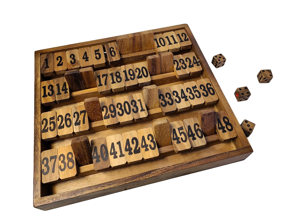 Shut The Box Game #1-48 Advanced version ages 12+