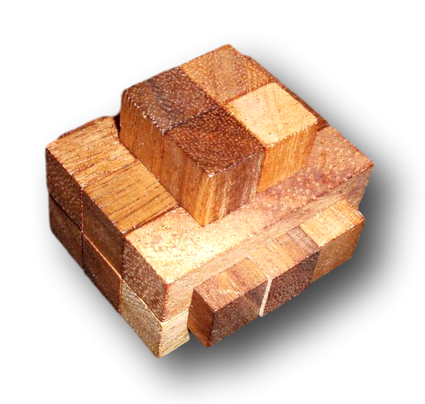 18 Pc Dragon Burr wood brain teaser Puzzle 6x6x6 wooden 