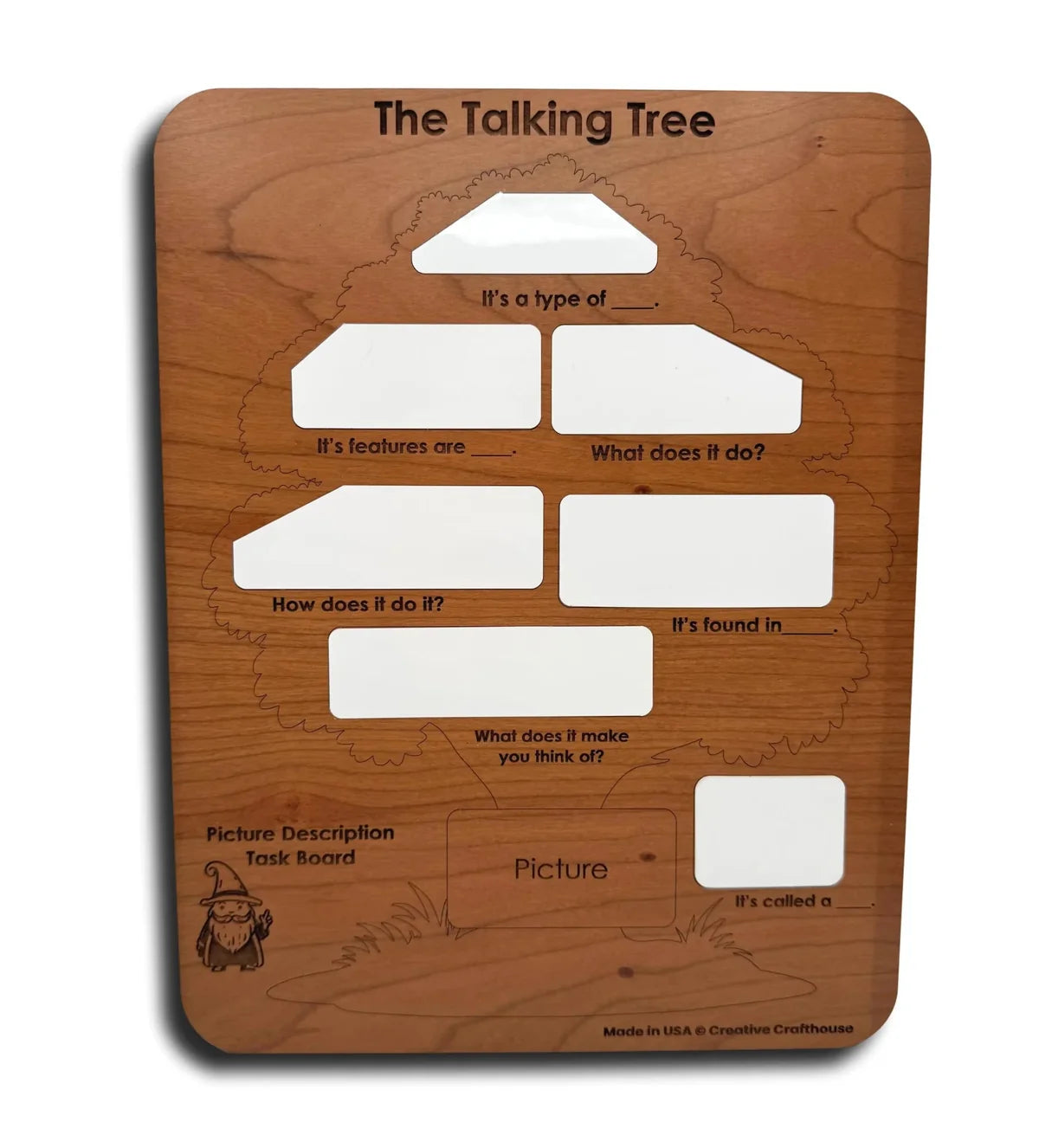 Talking Tree picture-description board with its central picture area
