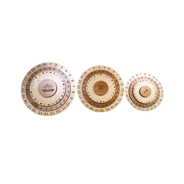 3 Wheels Jumbo Cipher Wheel | Three Size options - Creative Crafthouse