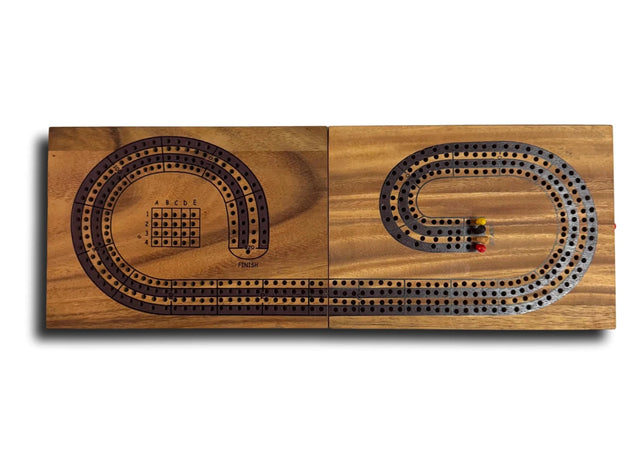 4 - Player Cribbage Board – Folding Wooden Game Board - Creative Crafthouse