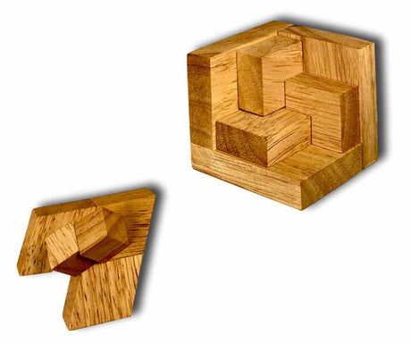 4D Puzzle – Geometric Wooden Brain Teaser - Creative Crafthouse