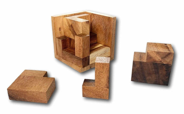 8 L - ements Wood Puzzle - 3D brain teaser puzzle - Creative Crafthouse