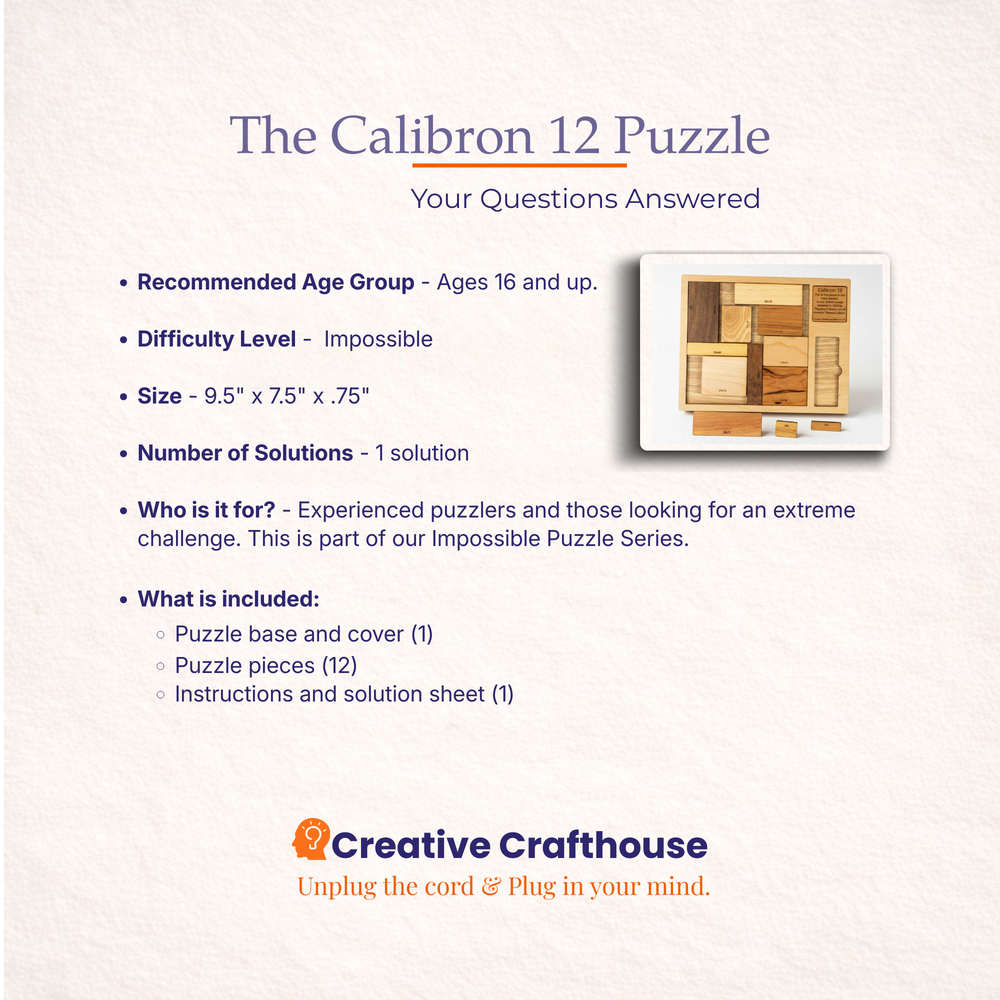 Calibron 12 - Theodore Edison's 1933 Wooden Packing Puzzle