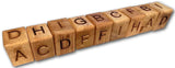 Alpha Snake I - 9 Wood Brain Teaser Puzzle - Arrange the blocks so that no letters repeated on each side - Creative Crafthouse
