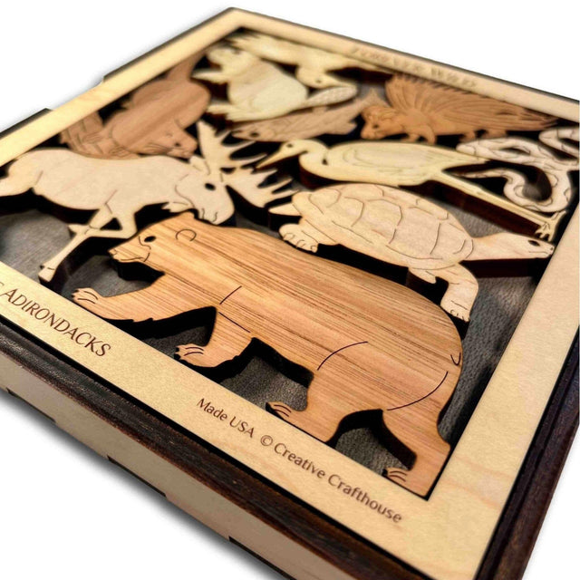 Animals of the Adirondacks - Forever Wild - artistic and challenging - can be personalized - Creative Crafthouse