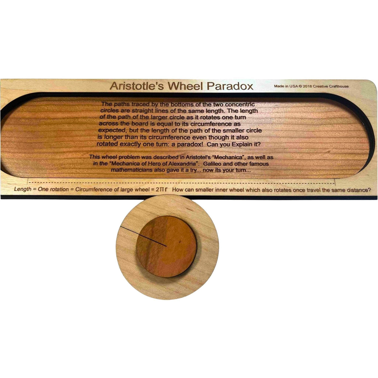 Aristotle's Wheel Paradox | STEM Montessori Toy - Creative Crafthouse
