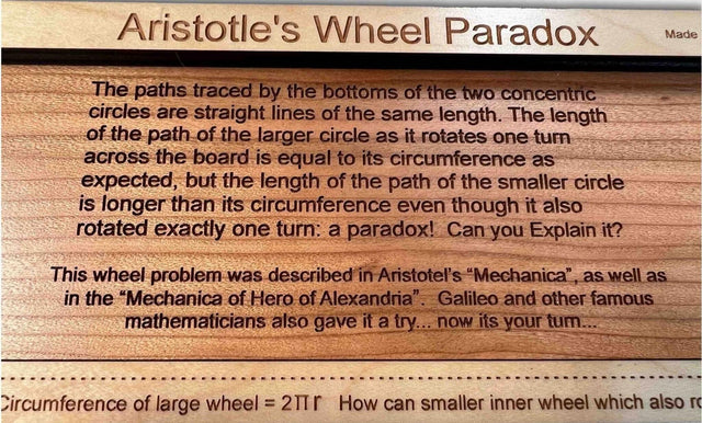 Aristotle's Wheel Paradox - Wooden Puzzle - Creative Crafthouse