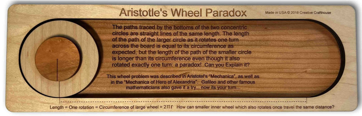 Aristotle's Wheel Paradox - Wooden Puzzle - Creative Crafthouse