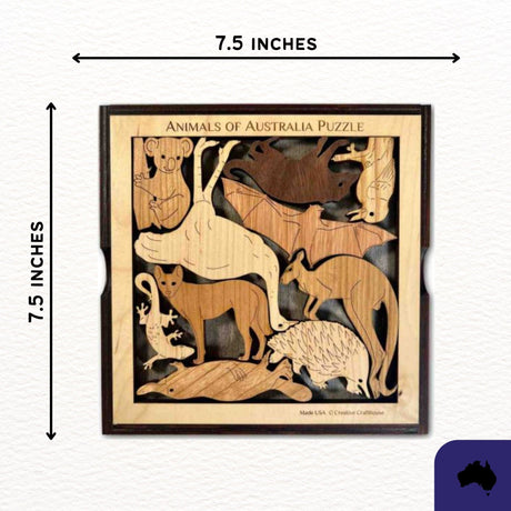 Animals of Australia Puzzle - Can Be Personalized With A Laser Engraved Name or Message - Creative Crafthouse