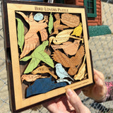 Bird Lovers Puzzle, Personalize with a Laser Engraved Name, 16 Piece Wood Brain Teaser - Creative Crafthouse