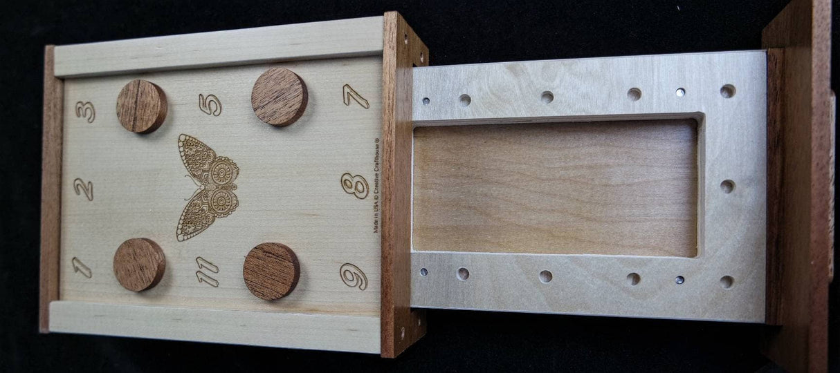 Butterfly Puzzle Box with Customizable Combinations - Escape Room Puzzle - Stash Box - Gift for Her - Creative Crafthouse