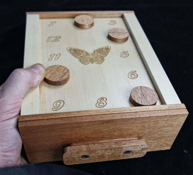 Butterfly Puzzle Box with Customizable Combinations - Escape Room Puzzle - Stash Box - Gift for Her - Creative Crafthouse
