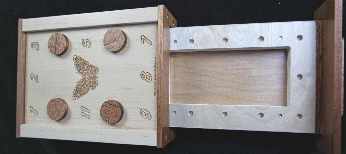 Butterfly Puzzle Box with Customizable Combinations - Escape Room Puzzle - Stash Box - Gift for Her - Creative Crafthouse