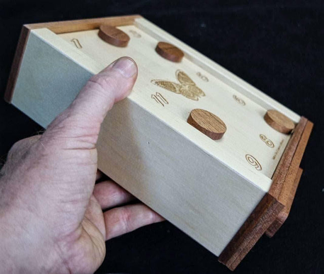 Butterfly Puzzle Box with Customizable Combinations - Escape Room Puzzle - Stash Box - Gift for Her - Creative Crafthouse
