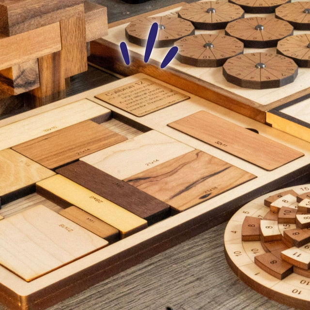 Impossible Wood Puzzle for Adults | 12 Piece Brain Teaser Handmade in Florida | Extremely Hard | The Calibron 12 Puzzle - Creative Crafthouse